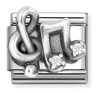 Nomination Composable Classic Länk, Treble Clef, Musiknoter, CZ