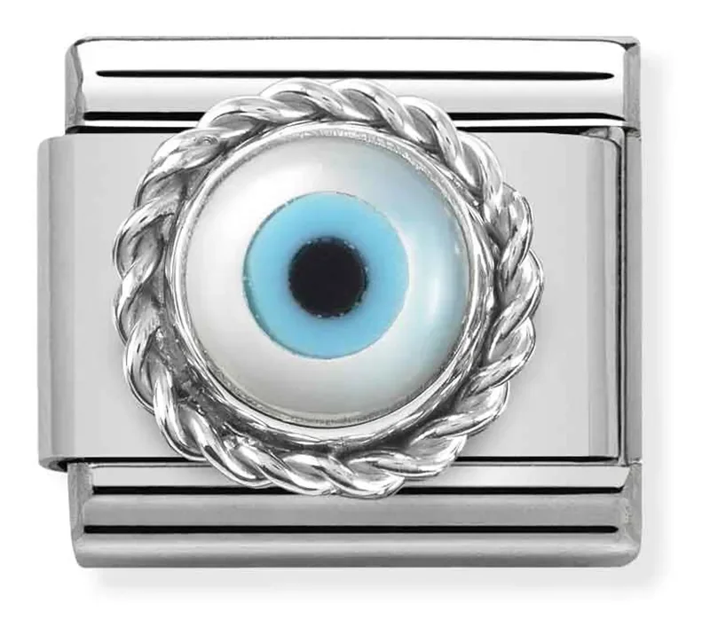 Nomination Kompositlänk, Grekisk Öga, sterling silver