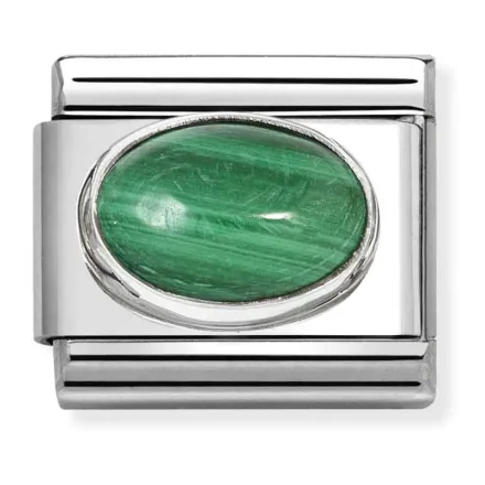 Nomination Composable Classic L&auml;nk, Malachite stone