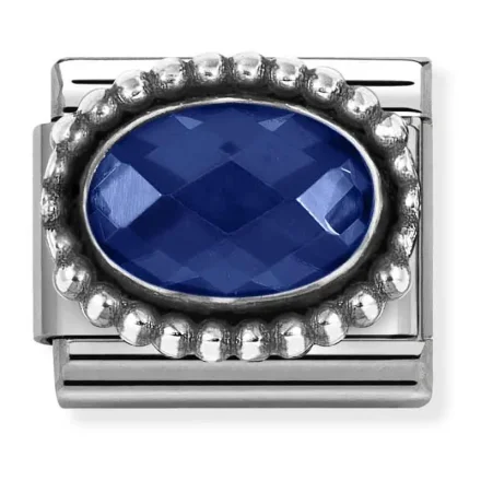 Nomination Composable Classic L&auml;nk, Dark Blue CZ, Vintage Effect