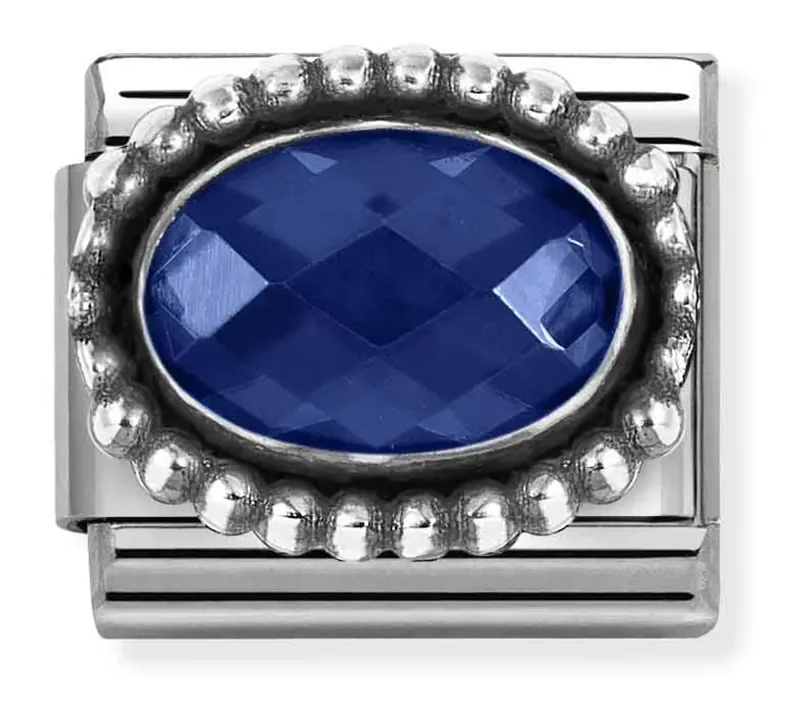 Nomination Composable Classic L&auml;nk, Dark Blue CZ, Vintage Effect