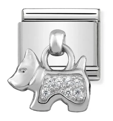 Nomination Composable Classic Länk Silver hänge Hund