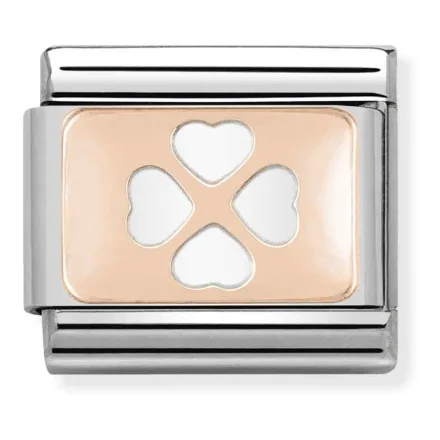 Nomination Composable Classic L&auml;nk Ros&eacute;guld Fyrkl&ouml;ver