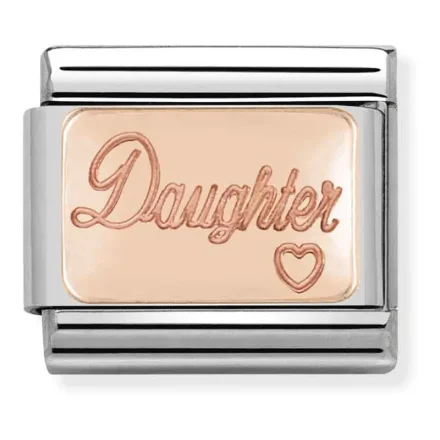 Nomination Composable Classic L�nk, ros�guld DAUGHTER PLATE 