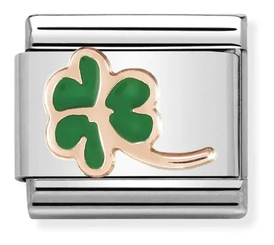 Nomination Länk Composable Classic Green Enamel Clover