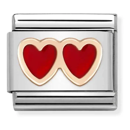 Nomination 430202_13 double heart red