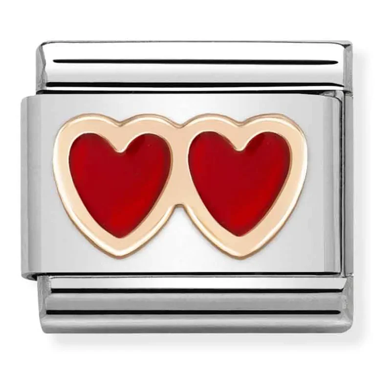 Nomination 430202_13 double heart red