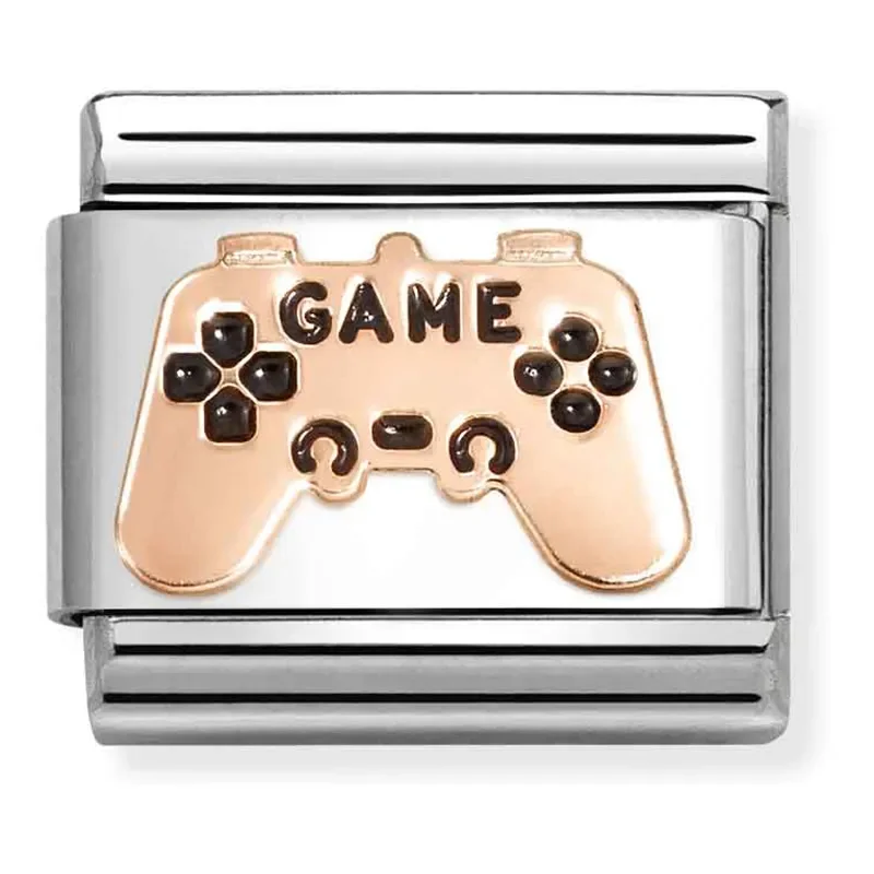 Nominatyion 430202_26 9 k gold rose gold black controller
