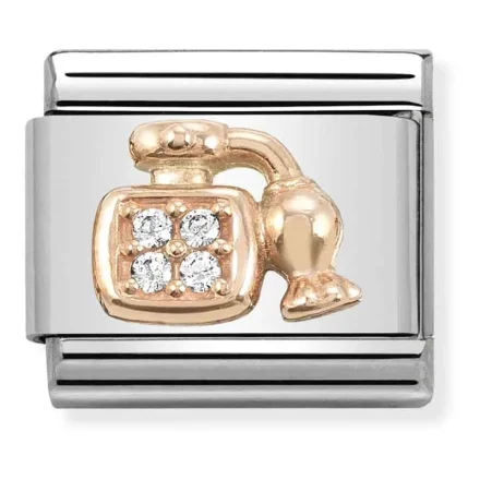 Nomination Composable Classic L&auml;nk Rosegold Parfym med Zirconia
