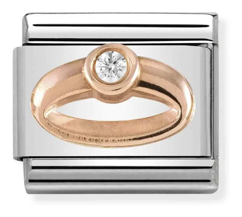 Nomination Composable Classic Ring med Stenlänk