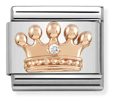 Nomination Composable Classic Länk Rose gold Crown with CZ