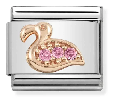 Nomination Composable Classic Flamingo i Roséguld Länk