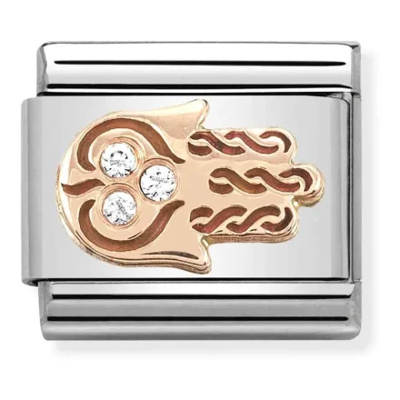 Nomination Composable Classic L&auml;nk Hand av Fatima med Zirkonia