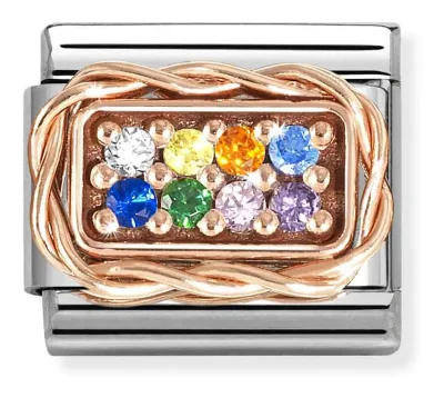 Nomination Composable Classic Länk, Pavé, Rainbow stones