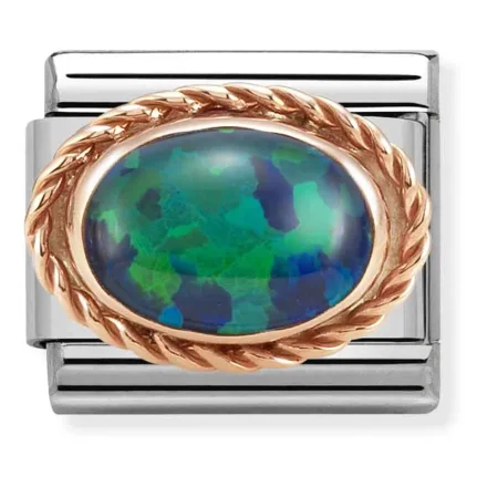 Nomination Composable Classic L&auml;nk med Gr&ouml;n Opal