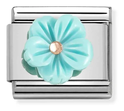 Nomination Composable Classic Turquoise Flower Länk