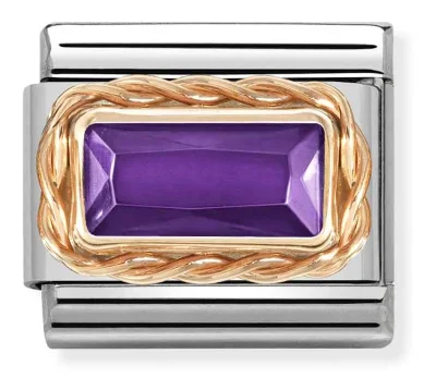 Nomination Composable Länk, Violet CZ i roséguld