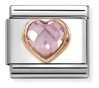 Nomination Composable Classic Lnk, Heart med Rosa CZ