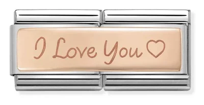 Nomination Composable Classic I Love You Double Länk with Heart