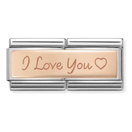 Nomination Composable Classic I Love You Double L&auml;nk with Heart