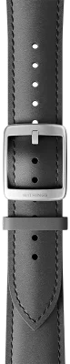 LEATHER STRAP BLACK-20MM SCW2+NOVA,SILVER CLASP