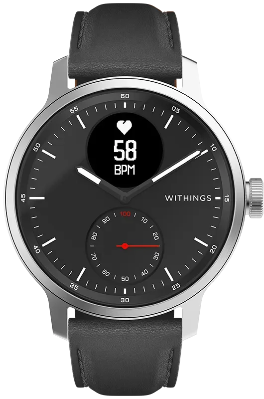 LEATHER STRAP BLACK-20MM SCW2+NOVA,SILVER CLASP