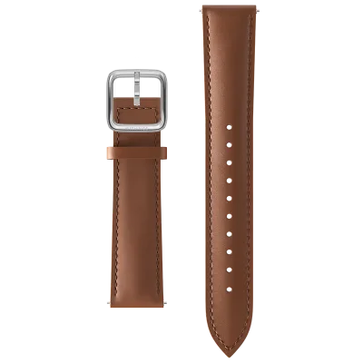 LEATHER STRAP BROWN-18MM SCW LIGHT, SILVER CLASP