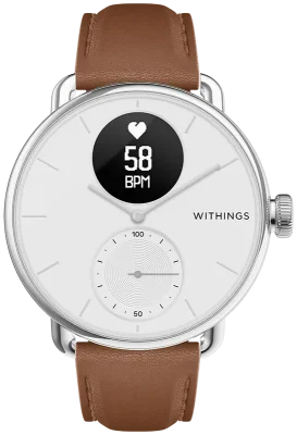 LEATHER STRAP BROWN-18MM SCW LIGHT, SILVER CLASP