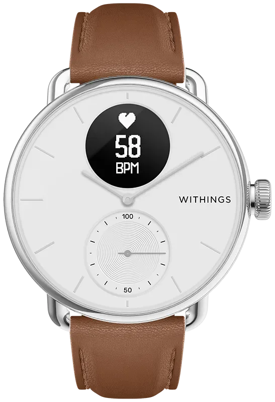LEATHER STRAP BROWN-18MM SCW LIGHT, SILVER CLASP
