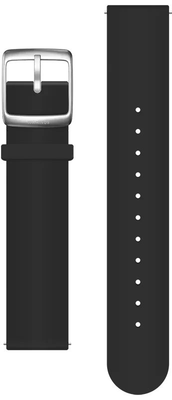 SILICONE STRAP GREY-20MM, SCW2+NOVA,SILVER CLASP