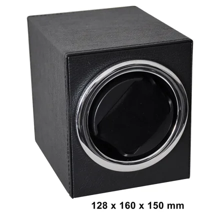 Watch Winder för 1 Klocka (Läder Svart) Batteridriven