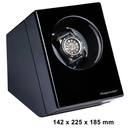 Watch Winder för 1 Klocka (Svart) Med Adapter