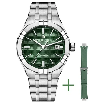 Maurice Lacroix AI6008-SS00F-630-D herrklocka 42 mm gr&ouml;n st�l automatisk