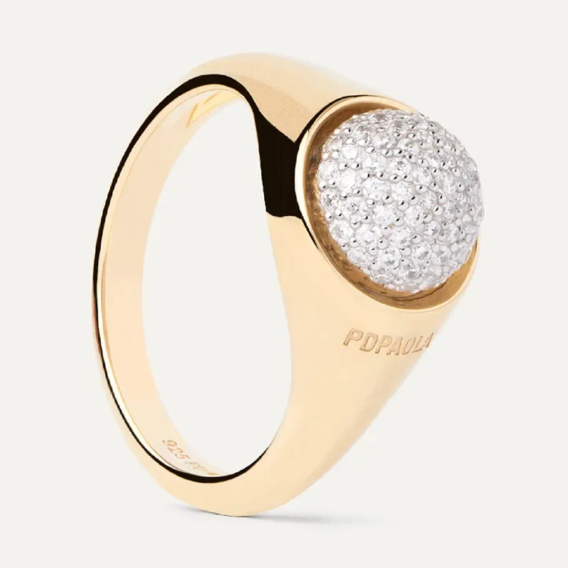 PDPAOLA PAVE MOON Ring AN01-B21