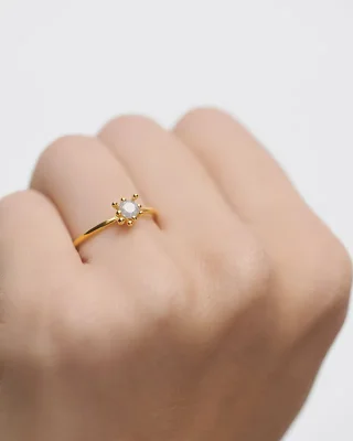 PDPAOLA GREY FLEUR Ring AN01-C93 58