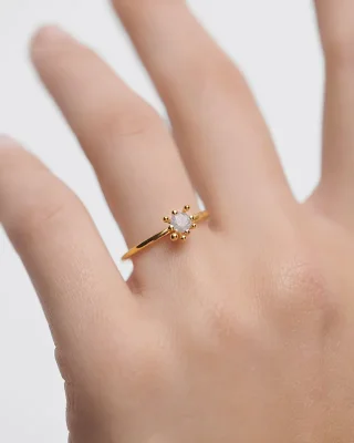 PDPAOLA GREY FLEUR Ring AN01-C93 58