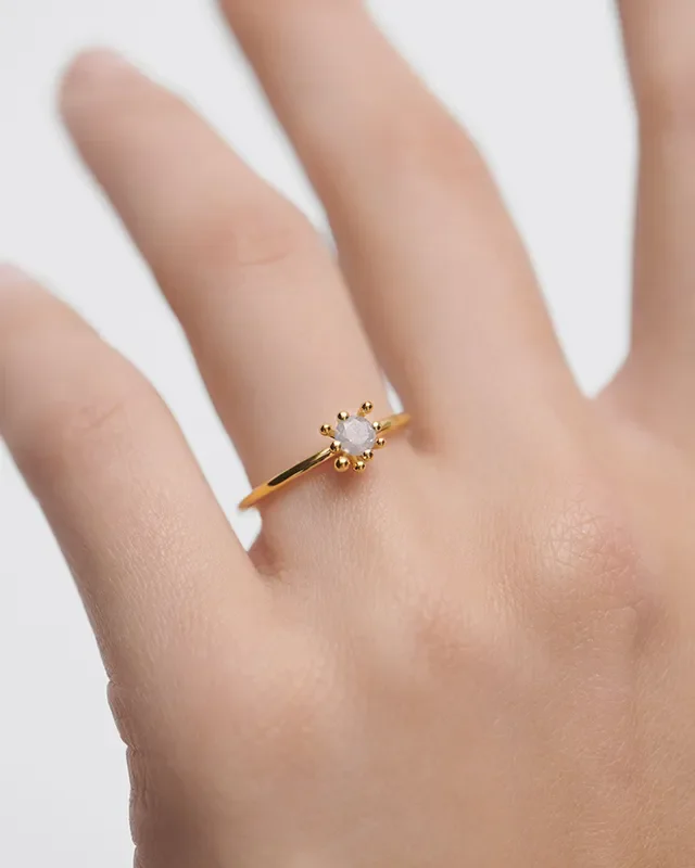 PDPAOLA GREY FLEUR Ring AN01-C93 58