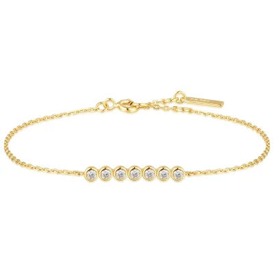 Ania Haie Guld BEZEL SET Armband B058-02G