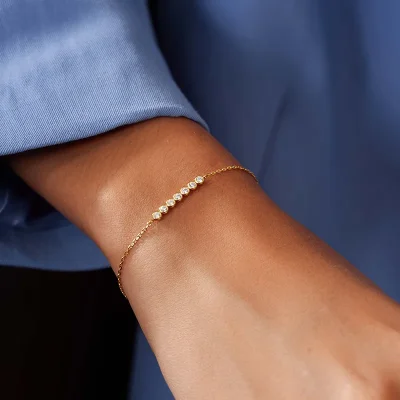 Ania Haie Guld BEZEL SET Armband B058-02G