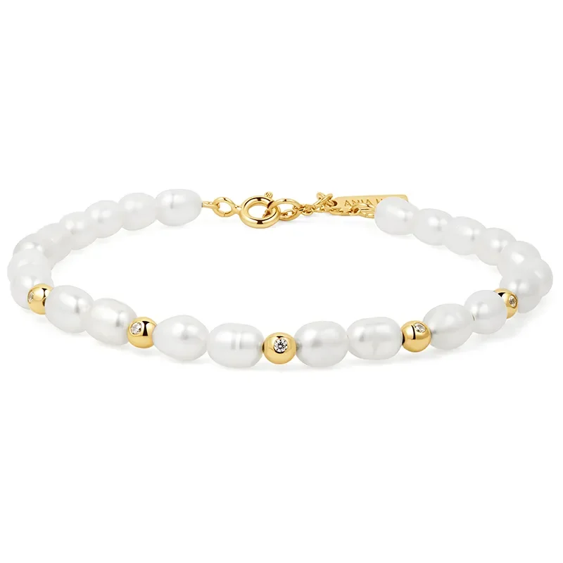 Ania Haie FRESHWATER PEARL AND CUBIC ZIRCONIA Armband B058-05G