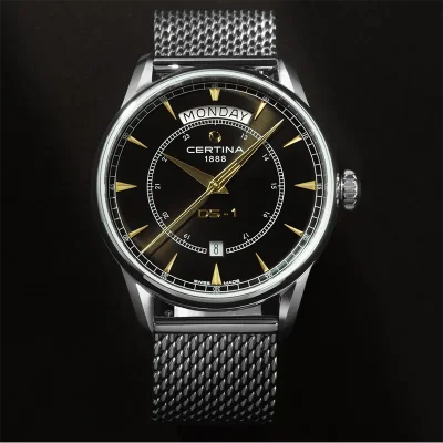 DS-1 Day Date Mechanical, automatic winding
ETA
Swiss Made 100 m - C029.430.11.051.00 