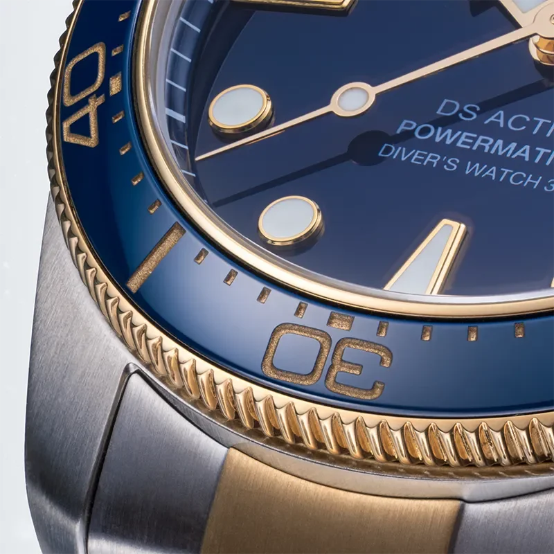 DS Action 38mm Mechanical, automatic winding
80 h Power Reserve
Nivachron
ETA
Swiss Made Diver's watch 300m according to ISO 6425:2018 - C048.807.22.041.00 