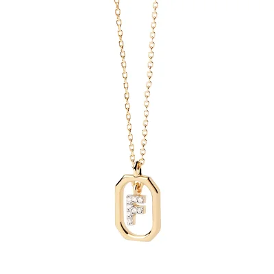 PDPAOLA MINI Bokstav F Halsband CO01-517-U
