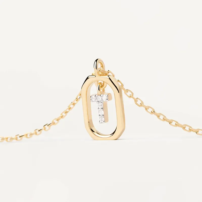 PDPAOLA MINI Bokstav T Halsband CO01-531-U