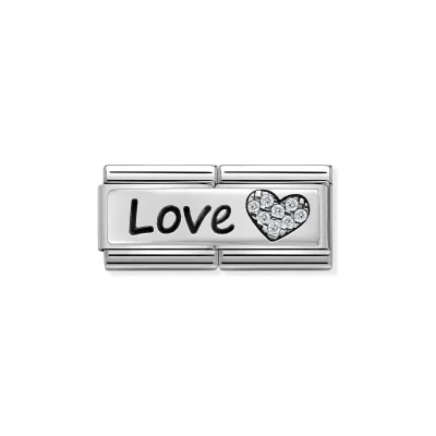 Nomination Composable Classic Double Länk Love and Heart