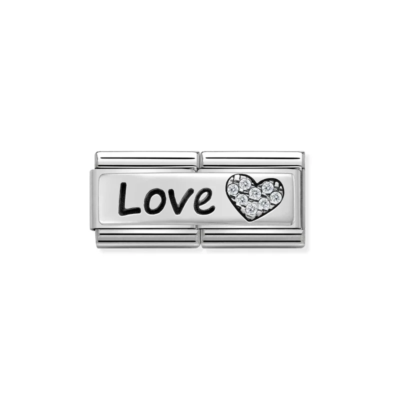 Nomination Composable Classic Double Länk Love and Heart
