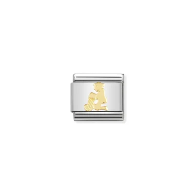 Nomination Composable Classic Länk Aquarius i guldpläterad