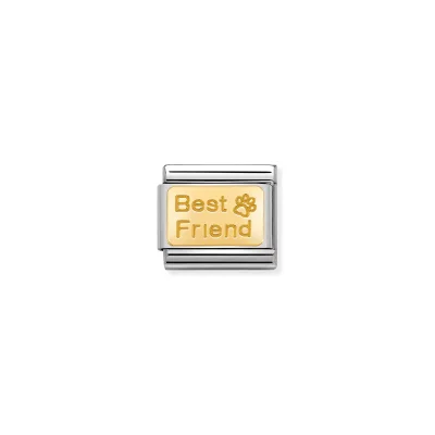 Nomination Composable Classic Länk Bästa Vän med Tass i Guld