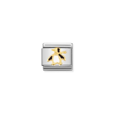 Nomination Composable Classic Länk Black and Gold Penguin