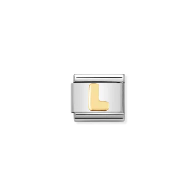 Nomination Composable Classic Länk Bokstav L i bondguld